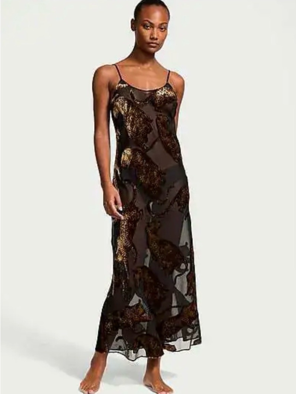 VICTORIA'S SECRET
Leopard Burnout Long Slip Size Small